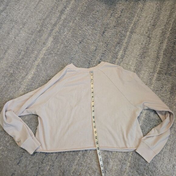 THE NASH COLLECTION Women’s Cropped Long Sleeve Small Beige Oversize - Picture 5 of 7